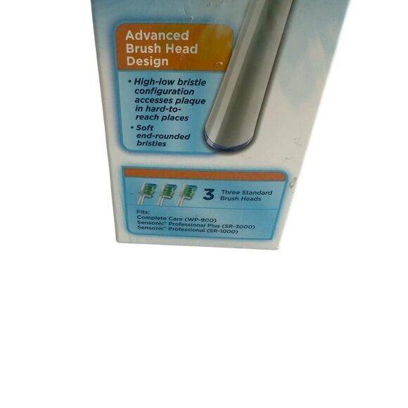 Waterpik Sonic Toothbrush Pack of Three Replacement Heads Oral Care NIP NEW - Picture 2 of 8